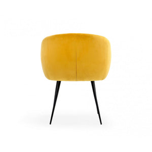 Yellow Velvet Modern Dining Chair