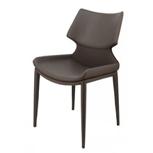 Load image into Gallery viewer, Set of Two Gray Faux Leather Wrapped Dining Chairs