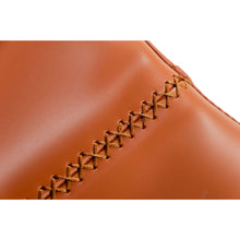 Load image into Gallery viewer, Cognac Faux Leather Dining Chair