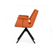 Load image into Gallery viewer, Cognac Faux Leather Dining Chair