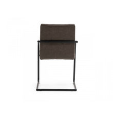 Load image into Gallery viewer, Set of Two Brown Faux Leather Industrial Dining Chairs