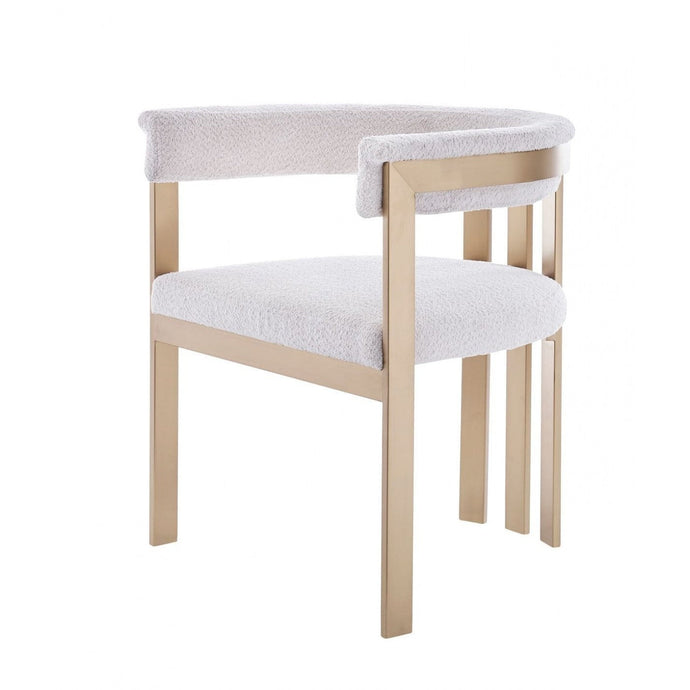 Beige Gold Dining Chair