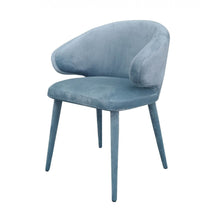 Load image into Gallery viewer, Blue Gray Fabric Wrapped Dining Chair