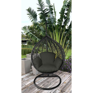 Primo Charcoal Indoor Outdoor Replacement Cushion for Egg Chair