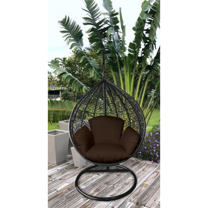 Primo Chocolate Brown Indoor Outdoor Replacement Cushion for Egg Chair