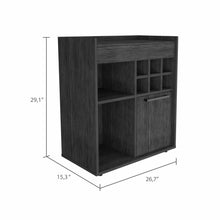 Load image into Gallery viewer, Smokey Oak Bar Cabinet with One Door Panel