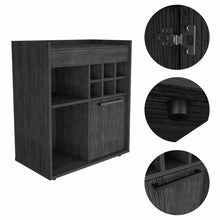 Load image into Gallery viewer, Smokey Oak Bar Cabinet with One Door Panel