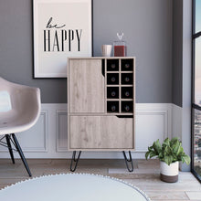 Load image into Gallery viewer, Light Gray Bar Cabinet with Two Door Panels