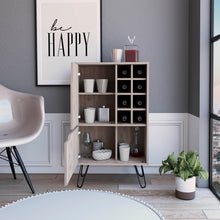 Load image into Gallery viewer, Light Gray Bar Cabinet with Two Door Panels