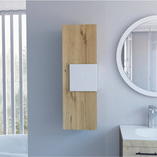 Load image into Gallery viewer, Light Oak and White Multi Purpose Vertical Hanging Cabinet