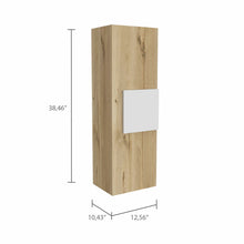 Load image into Gallery viewer, Light Oak and White Multi Purpose Vertical Hanging Cabinet