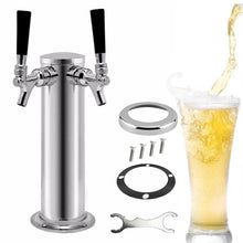 Load image into Gallery viewer, Modern Dual Faucet Stainless Steel Beer Dispenser