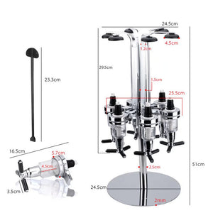 Aluminium Six Bottle Liquor or Wine Dispenser