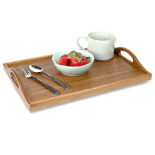 Load image into Gallery viewer, Designer Solid Teak 19&quot; Serving Tray