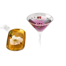 Load image into Gallery viewer, Set of Two Mod Long Stem Lead Free Crystal Martini Glasses