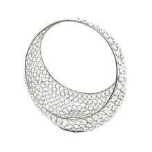 Load image into Gallery viewer, 13&quot; Silver and Faux Crystal Bling Ring Basket